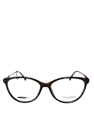 Frame Kacamata Cat Eye Acetate – Cokelat Natural Elegan