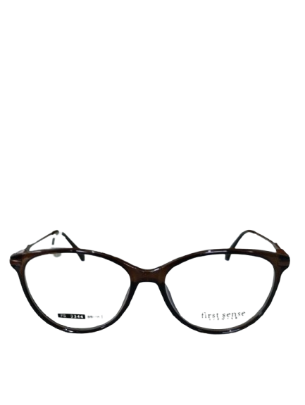 Frame Kacamata Cat Eye Acetate – Cokelat Natural Elegan